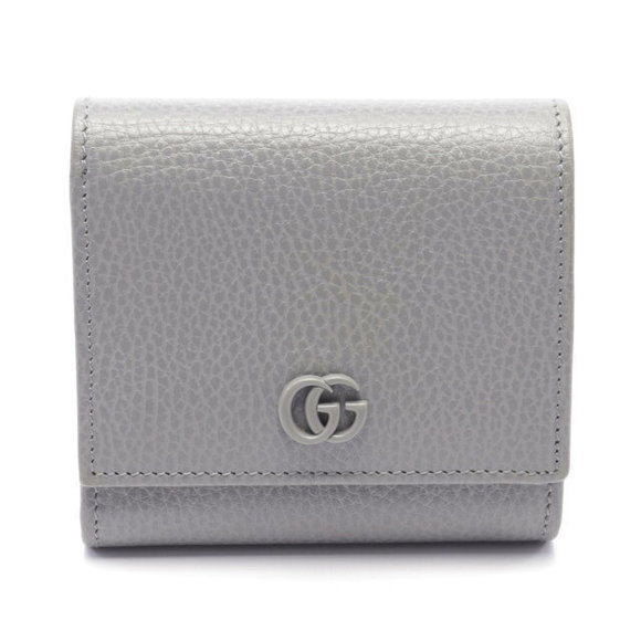 Gucci GG Marmont Bifold Wallet Leather Gray - Picture 1 of 5